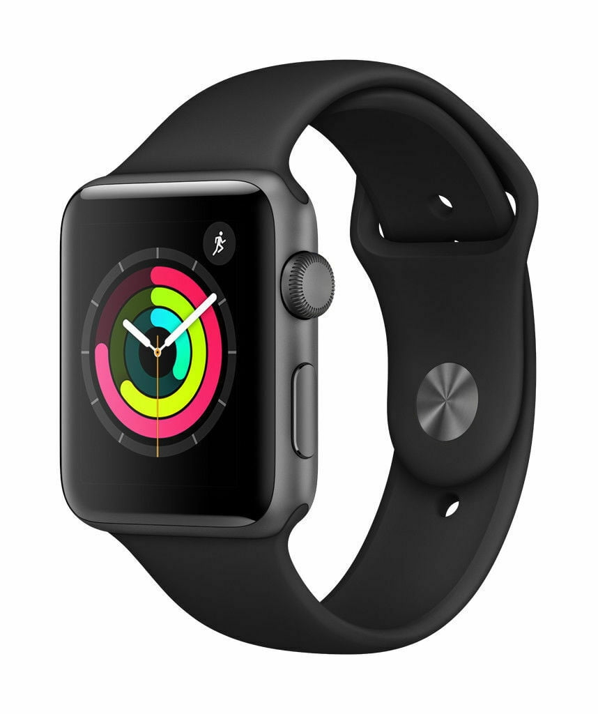 Watch 2 Series 2 Space Gray Aluminum - Black Sport Band MP062LL/A - Walmart.com