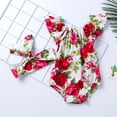 thumbnail image 2 of Gunia Baby Girl Outfits Ruffle Floral Headbands Girl Romper Clothes Sets 0-24 Months, 2 of 6