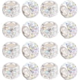 thumbnail image 2 of Crystal Polymer Clay Rhinestone European Beads Silver Plated Brass Core Beads, 2 of 3