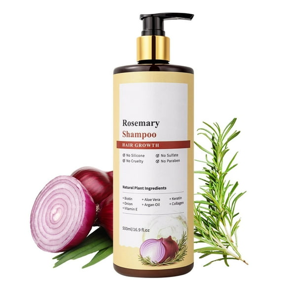 HHBEAUTY Onion Biotin Rosemary Shampoo - For Soft and Shine, Hair Loss and Thinning Shampoo, Paraben Free, Silicone Free