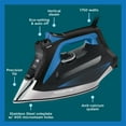 Professional Rowenta Focus Excel Steam Iron, Stainless Steel Soleplate