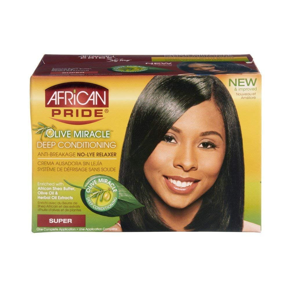 African Pride Olive Miracle Super Deep Conditioning Anti-Breakage No-Lye Relaxer
