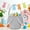 Gray, variant on Easter Bunny Baskets,Easter Basket Bags with Handles, Canvas Rabbit Tote Bags for Easter Egg Hunts, Party Gifts, and Storage