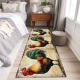 thumbnail image 4 of 2'x6' Rug Runners for Hallways Kitchen, Vintage Rooster Non Slip Entryway Beside Floor Carpet Runner, Retro Farmhouse Country Animal Washable Laundry Room Bedroom Throw Rugs Mat for Family Pet, 4 of 8