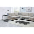 thumbnail image 3 of Picket House Furnishings Lennon Metal Frame Coffee Table in Charcoal/Chrome, 3 of 9