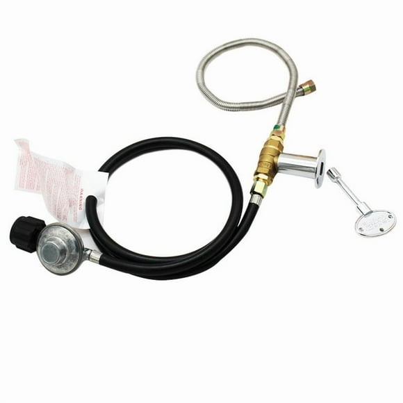 Propane Gas Fire Pit Key Valve Control System Kit Hose Assembly Replacement Parts Max 90,000 BTU ,Easy to Use