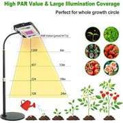 Grow Light for Indoor Plants, Full Spectrum Desk LED Plant Light with 3H/6H/12H Timer, 6-Level Brightness, Height Adjustable, Flexible Gooseneck, Ideal for Indoor Growth