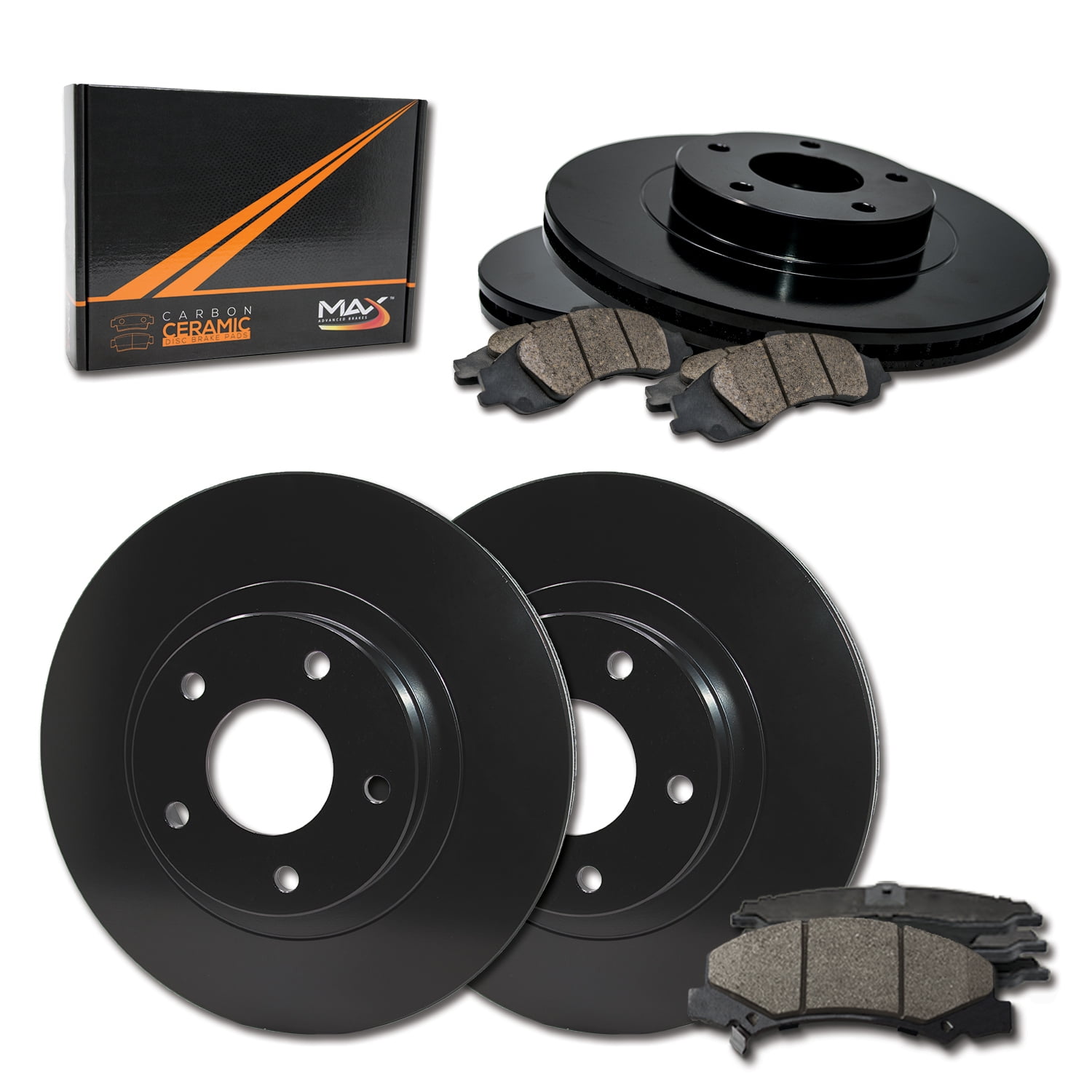 2004 For Saturn Ion Rear Anti Rust Coated Disc Brake Rotors and Ceramic