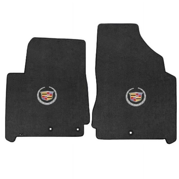 Lloyd Mats 620090 SRX 2012-2014 2 Piece Ebony Velourtex Cadillac Logo Mat