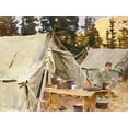 thumbnail image 2 of Sargent, John Singer 32x25 Black Ornate Wood Framed with Double Matting Museum Art Print Titled - Camp at Lake OHara, 2 of 4