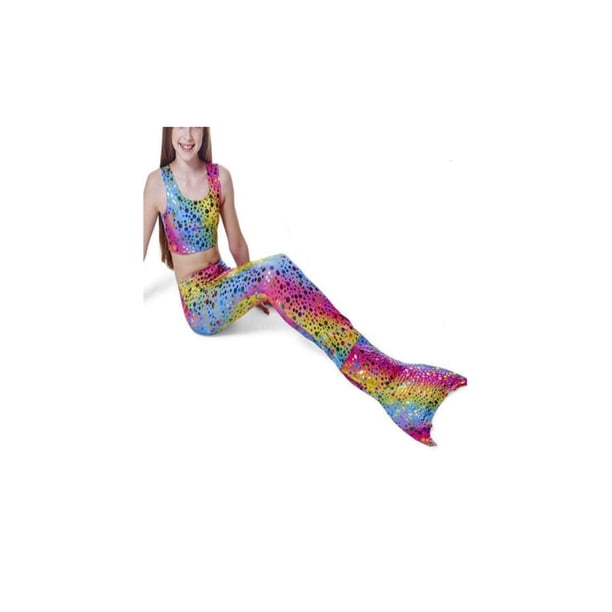 Conjunto de traje de baño de sirena para niña chaleco tanga y cola de sirena,4-5 años Nituyy GL714-FT13184A1