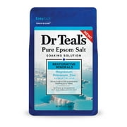 Dr Teal's Pure Epsom Salt Soak, Restorative Minerals with Magnesium, Potassium, and Zinc, 3 lbs