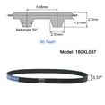 thumbnail image 2 of 2 Packs 180XL 037 Timing Belt 90 Teeth Rubber Geared Cogged Belt, 0.37" Width, 0.20" Pitch, 2 of 5