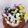 thumbnail image 3 of 2 PCS Artificial Flowers Fake Mini Daisy Flower Wedding Decoration Silk Bouquet Peony Decor Plastic Flower Arrangements Table Centerpieces, 3 of 7