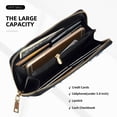 thumbnail image 5 of Leather Thin Slim Wallets for Women Men - Funny Cartoon Shark Happy Clutch Card Wallet for Women Men with Zipper, 5 of 7