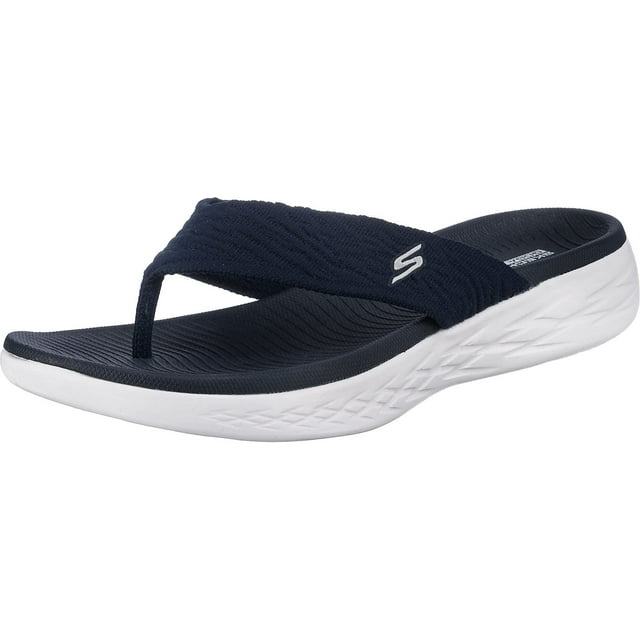 Chancletas Skechers On-The-Go 600 Sunny para mujer, talla 6, color azul marino