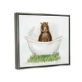 thumbnail image 3 of Bear In Tub Bathroom Animal Animals & Insects Graphic Art Luster Gray Framed Art Print Wall Art, 3 of 6
