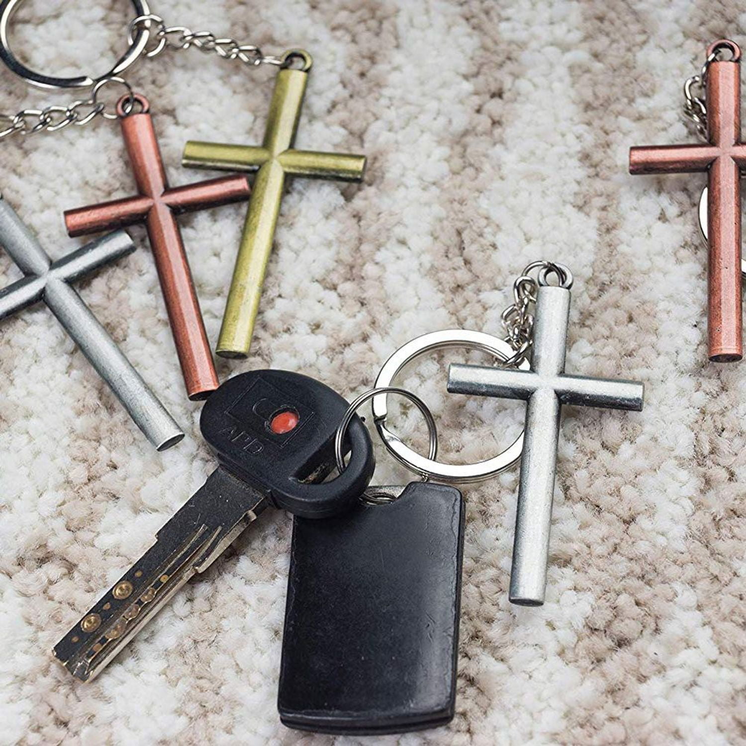 cross keychain favors