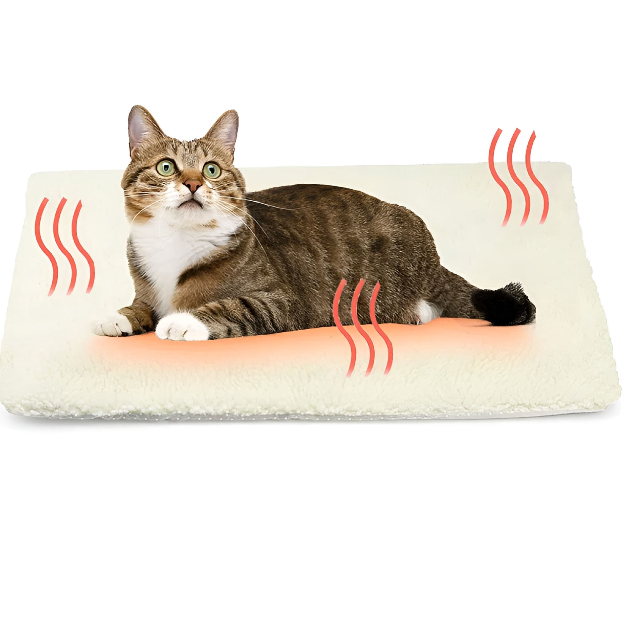LAMIRO Self Heating Pet Pad, 24x18 Inch Thermal Blanket for Dogs and Cats, Soft Washable Cushion Mat with Non-Slip Bottom