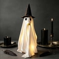 thumbnail image 4 of AZXY Light‑Up Halloween Ghost Porch Goose Outfit, 23‑Inch Goose Cloth with String Light Decor Hat for Cement & Plastic Porch Statue, , Outdoor Halloween Decorations for Yard Lawn Garden Porch, 4 of 5