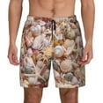 thumbnail image 3 of Uemuo Colorful Seashells Pattern Mens Swim Trunks Quick Dry Board Shorts with Mesh Lining, Stretch Beach Shorts Quick Dry No-Chafing Board Shorts-X-Large, 3 of 9