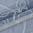 thumbnail image 3 of Dainty Home Silvia Ombre Stiped Floral Chinelle Embroidered Linen-Look 70" x 72" Shower Curtain In Blue, 3 of 6