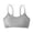 *Gray, variant on Women's Ribbed Double-Strap Bralette,Ladies' Wireless Seamless Crop Top Bra,Fixed Pads Everyday Lounge Bra For Women,White,M-XL