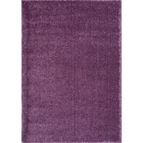Ladole Rugs Soft Plush Smooth Solid Plain Color Modern Durable Area Rug Carpet for Living Room Bedroom in Purple, 5'3" x 7'6"(160cm x 230cm)