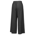 thumbnail image 4 of GUACER Wide Leg Pants for Women Elastic Waist Pleated Textured Trousers with Pockets Casual Loose Fit Pants, 4 of 7