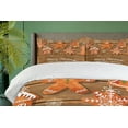 thumbnail image 4 of Ambesonne Gingerbread Man Duvet Cover Set, Watercolor Fun, 2-Calking, Brown Orange White, 4 of 6