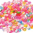 thumbnail image 1 of SURJDE LibiIine 100pcs Mix Lots Flatback Resin Buttons Flat Back Scrapbooking Resin Flatback Craft, 1 of 5