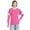 Fuchsia White, variant on Women's Crewneck Pom Pom Pullover Jersey Youth Long Sleeve Baseball Tee Shirt Blank-Black-XS
