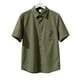 thumbnail image 5 of pstuiky camisetas para hombre, Top deportivo plisado de verano para hombre, informal, de color liso, de manga corta, con media cremallera y cuello alto camisas casuales para hombre xxl, 5 of 8