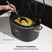 Thyme & Table 6QT Programmable Slow Cooker, Slate Grey
