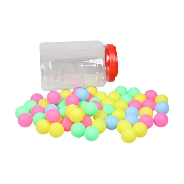 EeaseMX 100 pelotas de ping pong de plástico sin costuras de 40 mm para entretenimiento y lotería (colores variados)