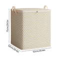 thumbnail image 2 of Kumdkd Large Capacity Storage Box 20.4x20.4x29.5in, Heavy Duty Moving Box for Clothes & Wardrobe Organization, Extra Strong 220L Plastic Container for Home Storage & Moving Supplies, Khaki, 2 of 8