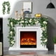 thumbnail image 4 of Enredadera de rosas de hoja de libélula artificial | Guirnalda de Follaje Imitación para la Decoración de Bodas en Casa | Planta colgante de plástico de 68,9 pulgadas de largo | Simulación realista, 4 of 6