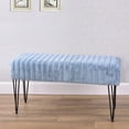 thumbnail image 5 of Home Soft Things Super Soft Faux-Fur Upholstered Bench Ottoman, Arona, 46"x16"x22", 5 of 5