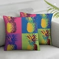 thumbnail image 3 of PIKWEEK Pillow Covers Summer Colorful Fresh Pineapple Tropical Fruit Cotton  Throw Pillow Case Cushion Cover Outdoor Home Couch Decorative Set of 2 Multiple specifications, 3 of 7