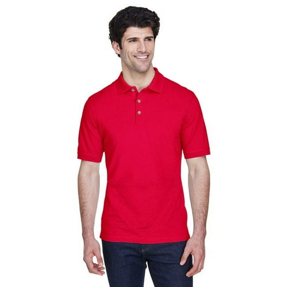 UltraClub 8535 Mens Classic Pique Polo Red 4X-Large