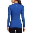 thumbnail image 6 of Baleaf Women's Fleece Thermal Mock Neck Long Sleeve Running Shirt Workout Tops Blue Size M, 6 of 8