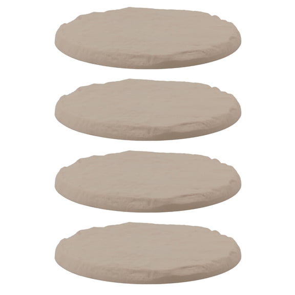 4 Pieces Interlocking Ground Insert Stones for Garden Pathway Easy Installation