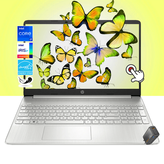 HP 15.6" Full HD Touchscreen Laptop | Intel i7-1255U (Beat i9-8950HK) | 16GB RAM | 512GB SSD | Intel Iris Xe Graphics | Win 11 | Fast Charge | EPEAT Silver | W/Charger
