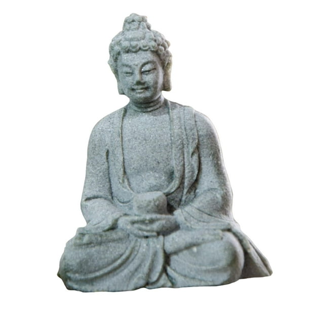 Estatua de Buda de resina de , de meditación en miniatura, adorno budista para mesa, oficina, decoración lpicadero