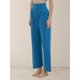thumbnail image 5 of Pantalones de Yoga de Pierna para Mujer, Holgados y Cómodos, de Cintura Alta, con Bolsillos. Azul L, 5 of 10