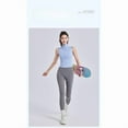 thumbnail image 4 of Top-kevin Women Sleeveless Athletic Tank Top Shirts Full Zip Up Tshirt for Yoga Running Fitness Exercise, 4 of 6