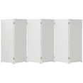 thumbnail image 2 of Red Lantern 4 ft. Short Woven Fiber Outdoor All Weather Folding Screen - 6 Panel - White, 2 of 6