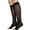 Black, variant on Sigvaris Style 781 Sheer 15-20 Open Toe Knee High Compression Stockings Warm Sand SL Long