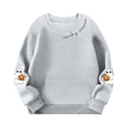thumbnail image 1 of Économies d'Hiver! SROBPTY Chandails en Molleton à Manches Longues pour Garçons et Filles, Mode Dégradé Col Rond Gris, 9 Ans, 1 of 5