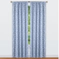 thumbnail image 2 of Collections Etc Floral Scrolling Vine Pattern Rod Pocket Top Window Drapes, 2 of 4